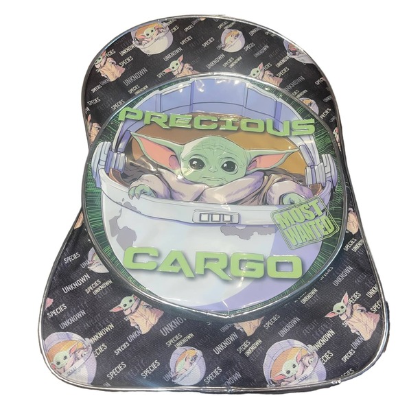 Star Wars The Mandalorian Yoda The Child Grogu 18" Backpack Kids Back to School - Picture 1 of 6